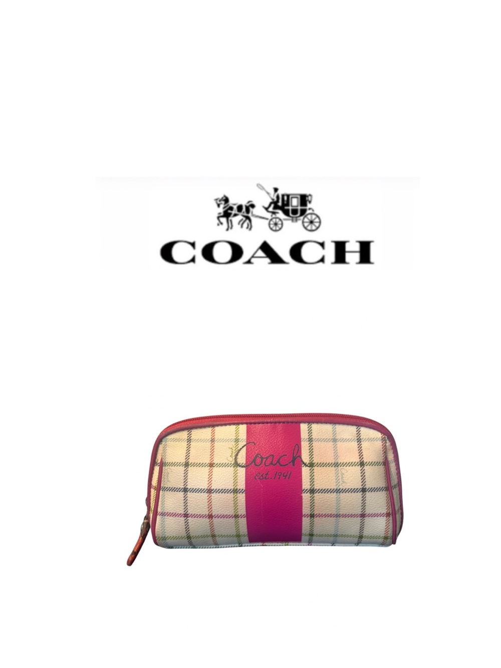Coach Peyton Tattersall Cosmetic Bag